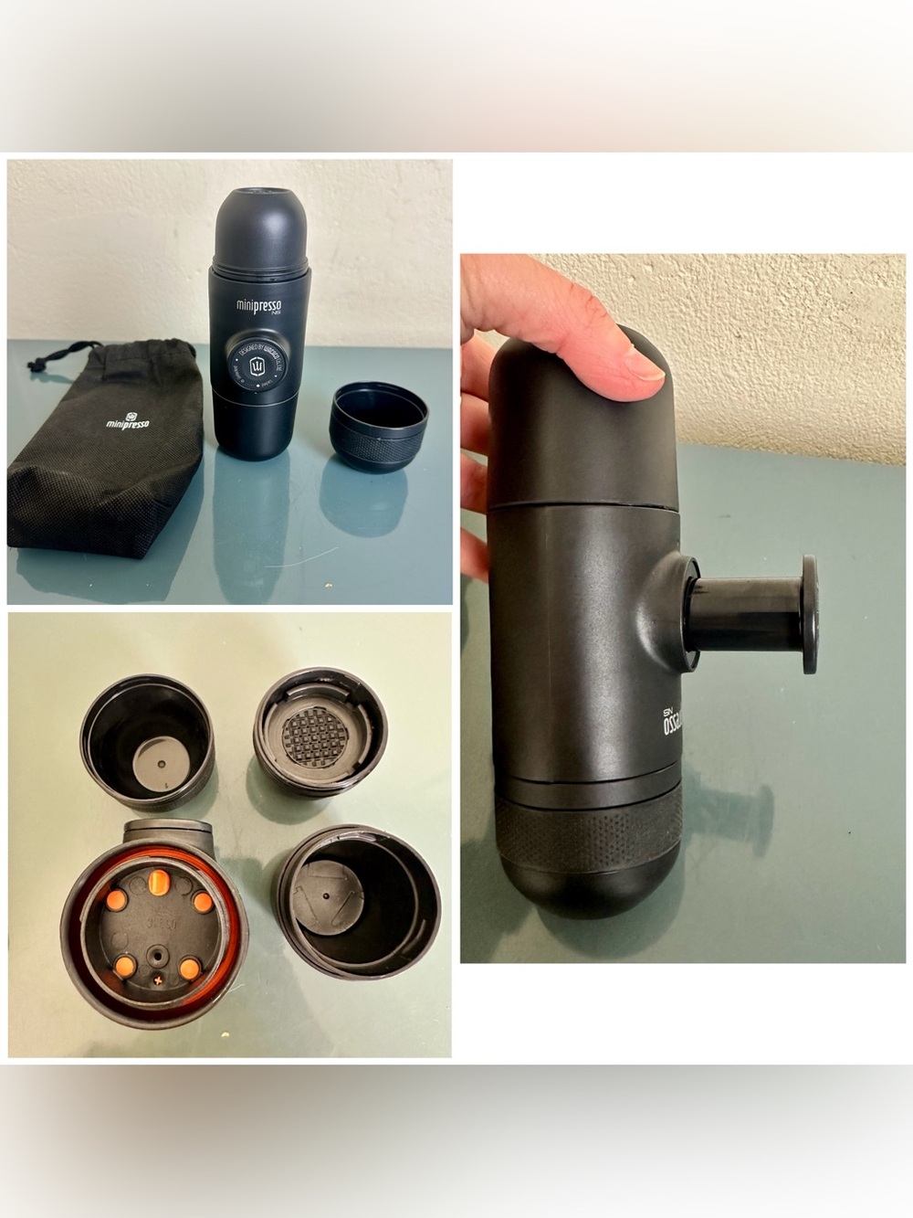 WACACO Minipresso NS Portable Espresso Machine Small Travel Manual Coffee Maker